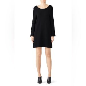 Milly black button sleeve dress